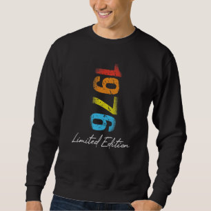 Geburtstag Jahr 1976 Gebrauchte Grunge Vintag Sweatshirt