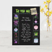 Geburtstag Jahr 1996 Fun Trivia Fakten Karte (Gelbe Blume)