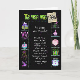 Geburtstag Jahr 1998 Fun Trivia Fakten Karte