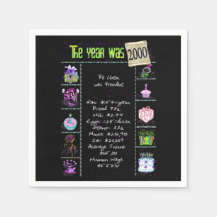 Geburtstag Jahr 2000 Party Paper Napkin Serviette