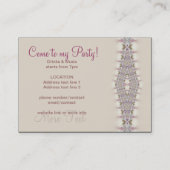 Geburtstag + Jeden Anlaß Party Einladung Card (Rückseite)