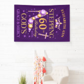 Geburtstag, jedes Alter, essbar, christlich, lila Banner (InSitu)