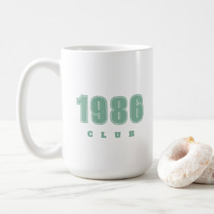 Geburtstag JEDES JAHR, grüne Typografie personalis Kaffeetasse
