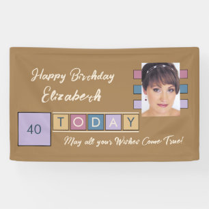 Geburtstag jedes Zeitalter hinzufügen Fotoname Bra Banner