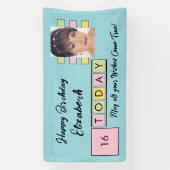 Geburtstag jedes Zeitalter hinzufügen Fotoname tür Banner (Vertikal)