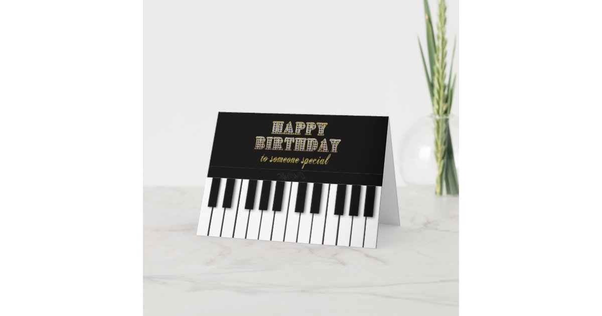 Geburtstag Jemand Speziell Klavier Tastatur Karte Zazzle De