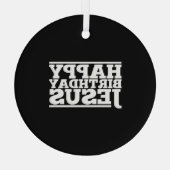 Geburtstag Jesus Weihnachten Ornament Aus Glas (Rückseite)