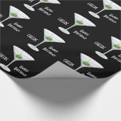 Geburtstag jubelt olivgrünem geschenkpapier (Ecke)