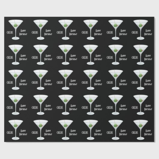 Geburtstag jubelt olivgrünem geschenkpapier (Flach)