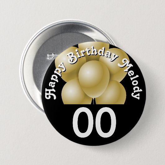 Geburtstag | JUGENDALTER | Anpassen Button (Vorne & Hinten)