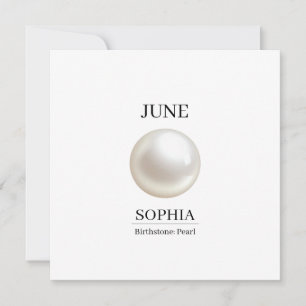 Geburtstag June Pearl Karte