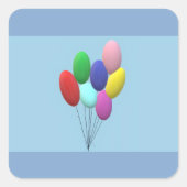 Geburtstag (Junge) Quadratischer Aufkleber (Vorderseite)