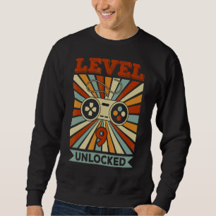 Geburtstag Junge Stufe 9 Entsperrtes Videospiel Ge Sweatshirt