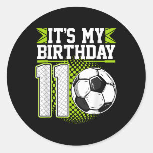 Geburtstag Junge T-Shirts 11 Fußball sein 11. Gebu Runder Aufkleber