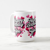 Geburtstag Kaffeetasse (Vorderseite Links)