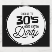 GEBURTSTAG, KÄLER, 30. GEBURTSTAG, GÜNSTIGE BIERFLASCHENETIKETT (Einzelnes Label)