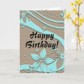 Geburtstag Karte (Gelbe Blume)