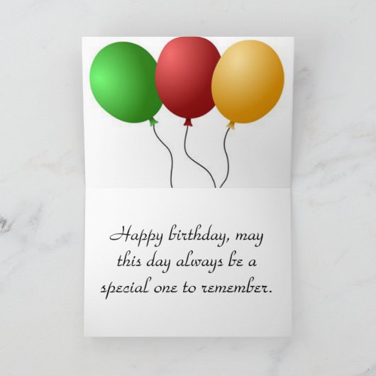 Geburtstag Karte (Innenseite)