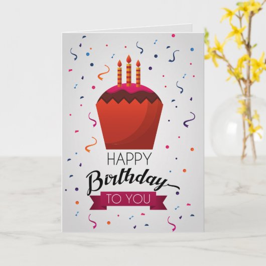 Geburtstag Karte (Gelbe Blume)