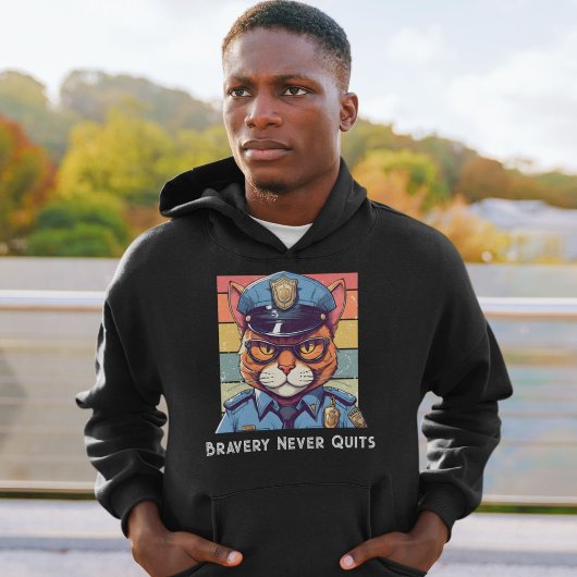 Geburtstag Katzen Geschenke für Polizeibeamte Vate Hoodie