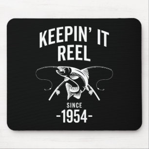 Geburtstag Keepin Es Reel Seit 1954 Fischen Fische Mousepad