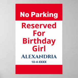 Geburtstag Kein Parkplatz reserviert Spaß personal Poster