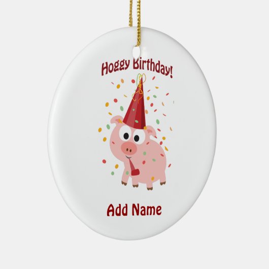 Geburtstag! Keramik Ornament (Rechts)