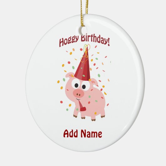 Geburtstag! Keramik Ornament (Links)