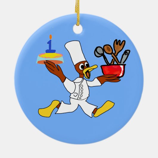 Geburtstag Keramik Ornament (Hinten)