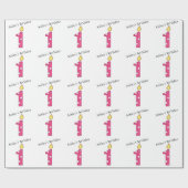Geburtstag Kerzen-Ein jährig Geschenkpapier (Flach)