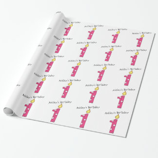 Geburtstag Kerzen-Ein jährig Geschenkpapier