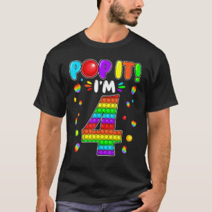 Geburtstag Kinder Pop Ich bin 4 Jahre alt 4. Gebur T-Shirt