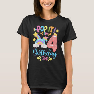 Geburtstag Kinder Pop Ich bin 4 Jahre alt 4. Gebur T-Shirt