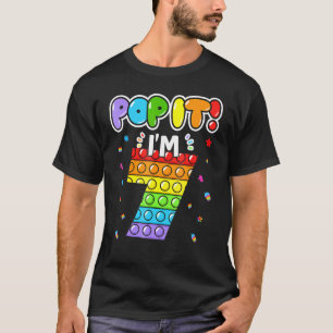 Geburtstag Kinder Pop Ich bin 7 Jahre alt 7. Gebur T-Shirt