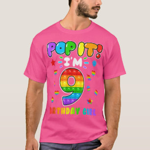 Geburtstag Kinder Pop Ich bin 9 Jahre alt 9. Gebur T-Shirt