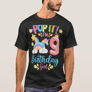 Geburtstag Kinder Pop Ich bin 9 Jahre alt 9. Gebur T-Shirt