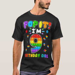 Geburtstag Kinder Pop Ich bin 9 Jahre alt 9. Gebur T-Shirt