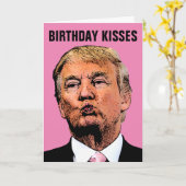 GEBURTSTAG KISS DONALD TRUMP GREETKARTEN KARTE (Gelbe Blume)
