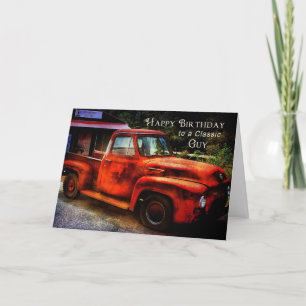 Geburtstag - Klassischer Typ - Vintager Lkw Karte
