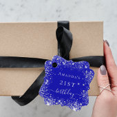Geburtstag königsblau silber danke geschenkanhänger