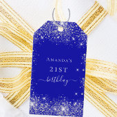 Geburtstag königsblau silber danke geschenkanhänger