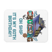 Geburtstag Kreuzfahrt Personalisiert Oh Schiff Magnet (Horizontal)