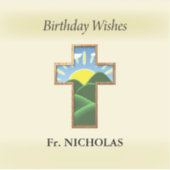 Geburtstag Kreuzpriester Personalisiert Aufkleber (Vorderseite)