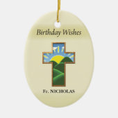 Geburtstag Kreuzpriester Personalisiert Keramik Ornament (Vorne)