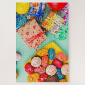 Geburtstag Kuchen Cookies & Presets Puzzle (Vertikal)