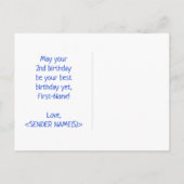 Geburtstag: kühl, Spaß, einfach, Regenbogen 2 Postkarte (Rückseite)