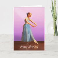 Geburtstag, kundengerecht, Ballerina im Blau