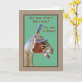 Geburtstag, Lächeln-Lama-Karte Karte (Gelbe Blume)