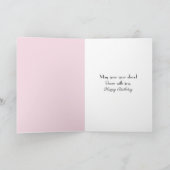 Geburtstag Land Rosa Disteln Karte (Innenseite)