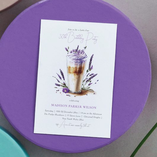 Geburtstag Latte Fun Coffee Einladung